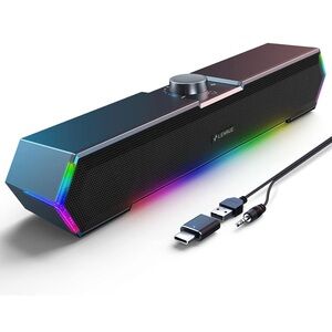 LENRUE G11 Computer Speakers with Surge Clear Sound, USB C/USB Powered